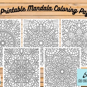 14 Printable Mandala Coloring Book for Adults, Digital Download, Printable Coloring pages, Mandala coloring Pages