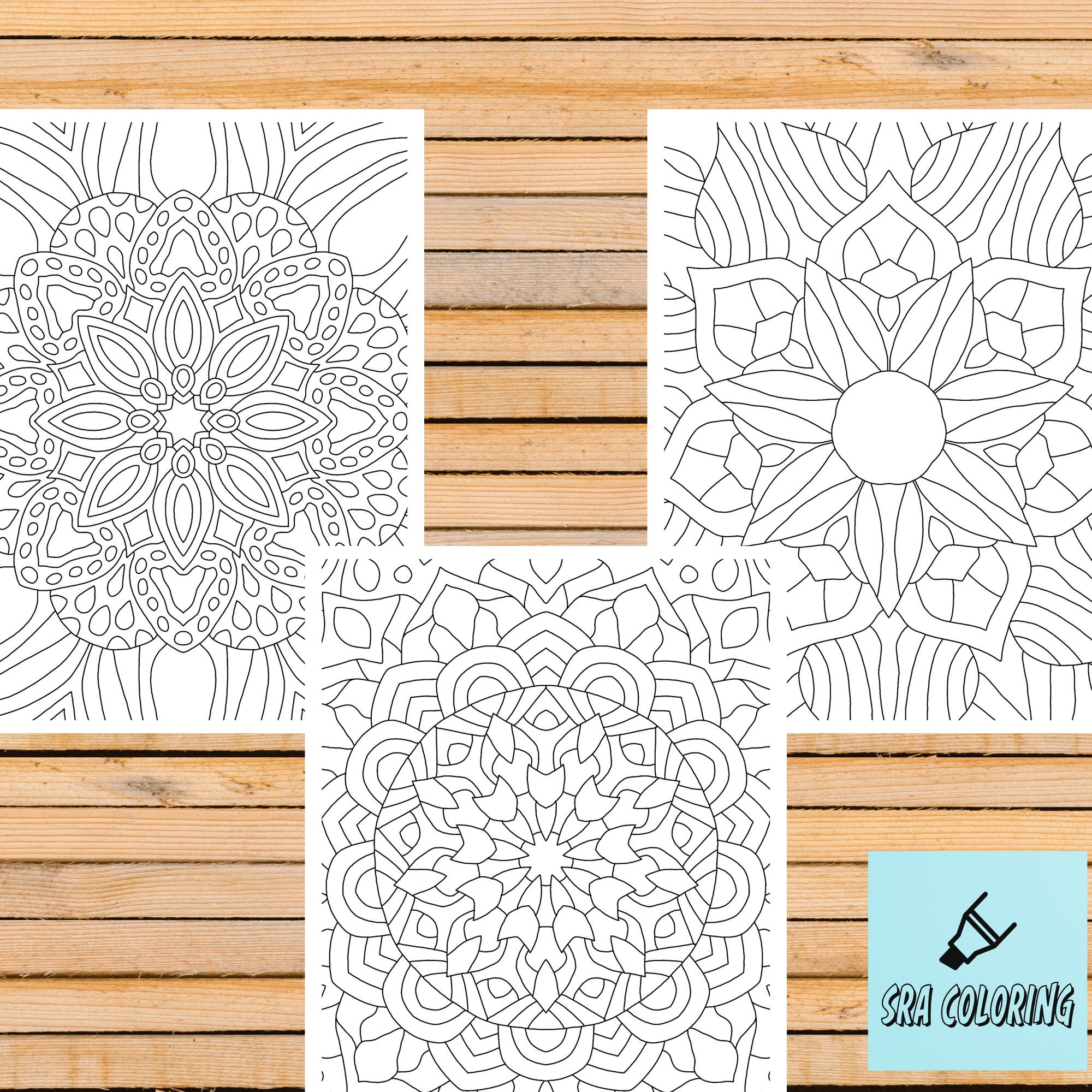14 Printable Mandala Coloring Book for Adults, Digital Download ...
