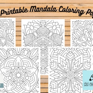 15 Printable Mandala Coloring Book for Adults, Digital Download, Printable Coloring pages, Mandala coloring Pages