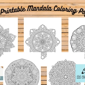 13 Printable Mandala Coloring Book for Adults, Digital Download, Printable Coloring pages, Mandala coloring Pages