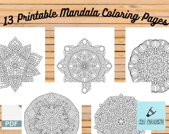 13 Mandala Coloring Pages for Adults: Printable Designs (PDF)