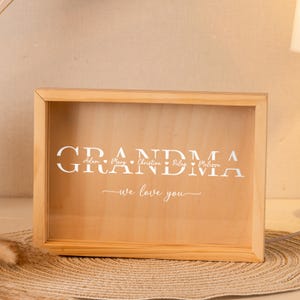 Mothers Day Gift for Grandma, Personalized Grandma Night Light, Nana Custom Light Up Frame, Grandmother Birthday Gift, Mom Led Night Light