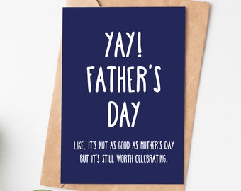 Funny Fathers Day Card For Dad, Rude Fathers Day Gift From Daughter Or Son, Happy Fathers Day Card, Step Dad Card, Bonus Dad Gift