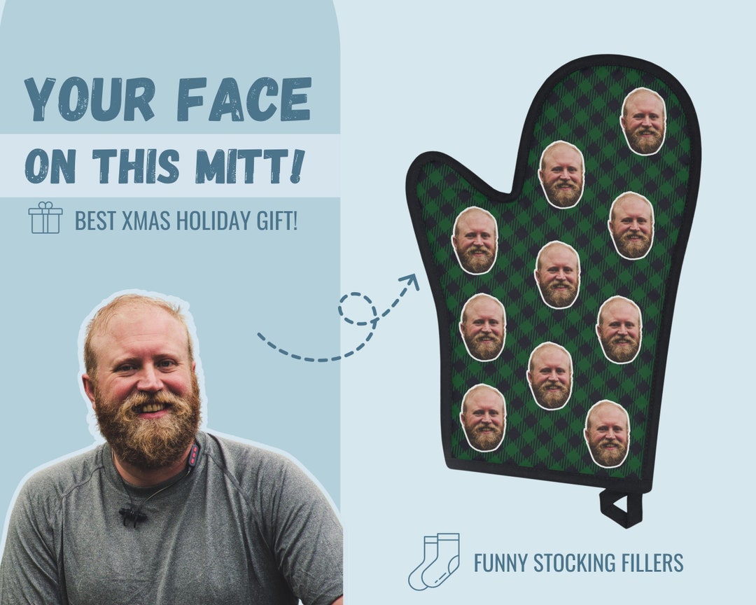 Personalized Mitt Custom Photo Oven Glove Stocking Stuffers Etsy