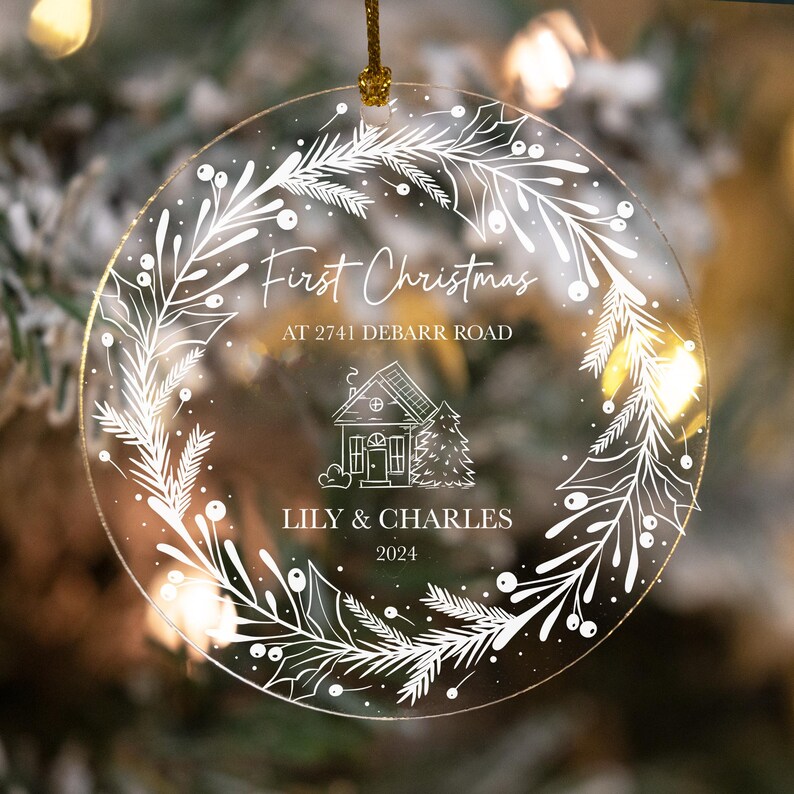 First Christmas in New Home Ornament, Custom New Address Ornament