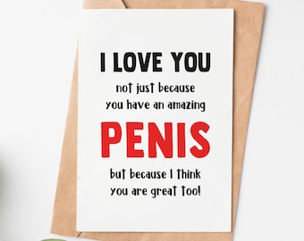 Funny Joke Valentines Day Card For Him, Valentines Gift For Husband Or Boyfriend, 1st 2nd 3rd 4th Anniversary Card For Men