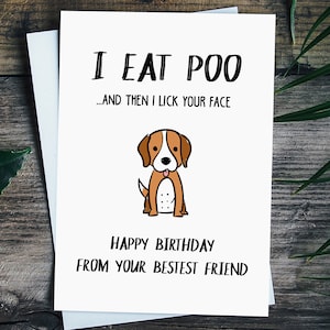 Dog Theme Birthday Card, Funny Birthday Card For Dog Owner From Dog, Pet Birthday Card, Dog Lover Gift, Dog Dad Dog Mom Birthday Card