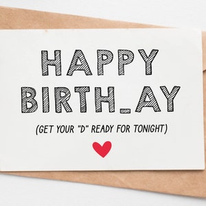 Funny Birthday Card For Husband, Naughty Birthday Card For Boyfriend, Rude Card, Boyfriend Birthday Gift, Birthday Gift For Husband