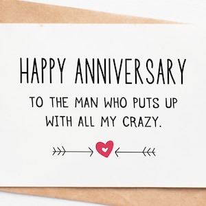Happy Anniversary Card for Husband or Boyfriend Paper - Etsy