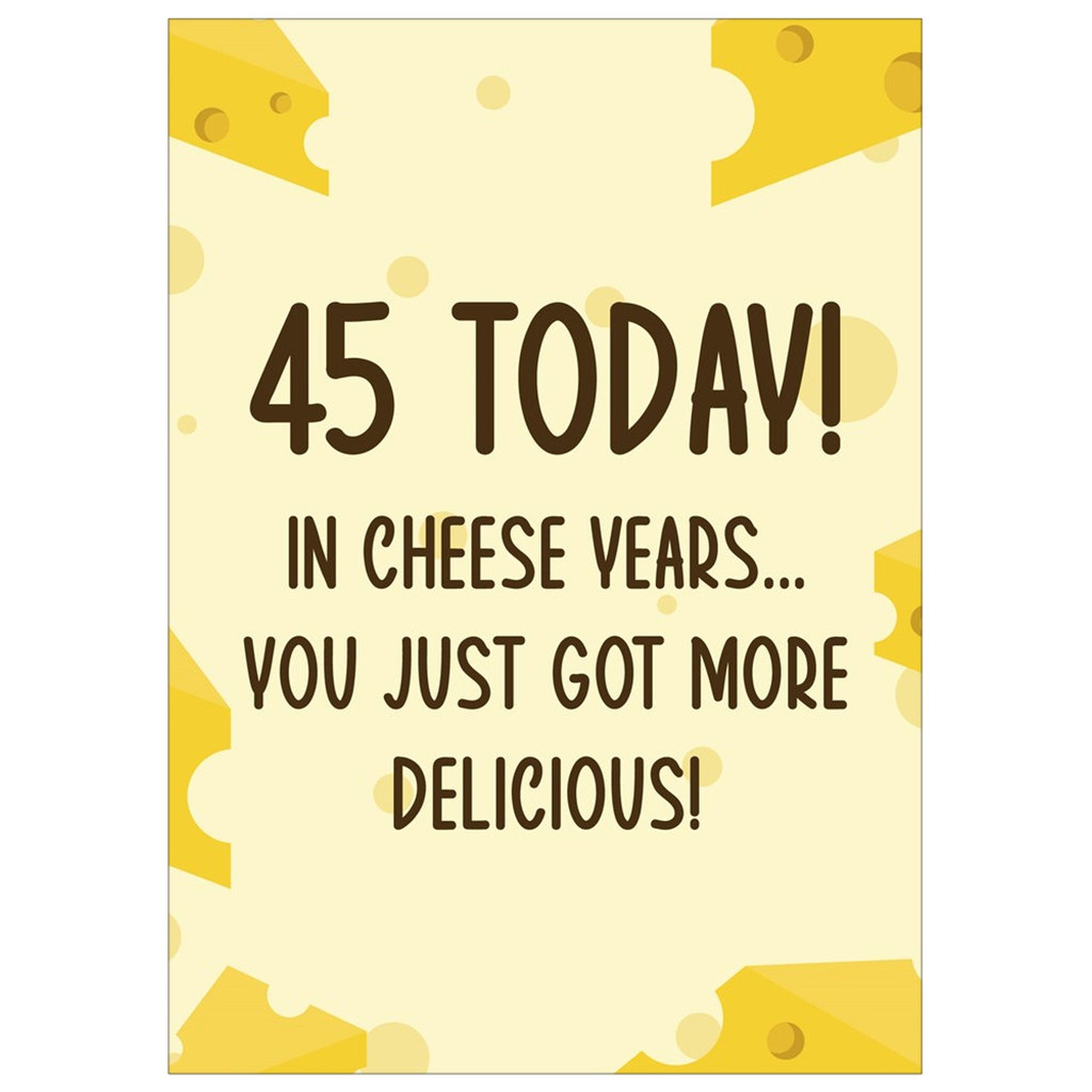 45th Birthday Card, Happy 45th Birthday Cards For Men Women, 45 Years