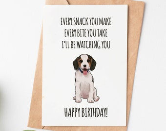 Funny Dog Birthday Card, Dog Lovers Birthday Gift, Dog Mom Birthday Card, Dog Dad Birthday Card, Pet Owner Birthday Card For Him Her