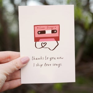 Funny Valentines Day Card For Husband Or Boyfriend, Now I Skip Love Song Romantic Card, Valentines Day Gift For Him Her