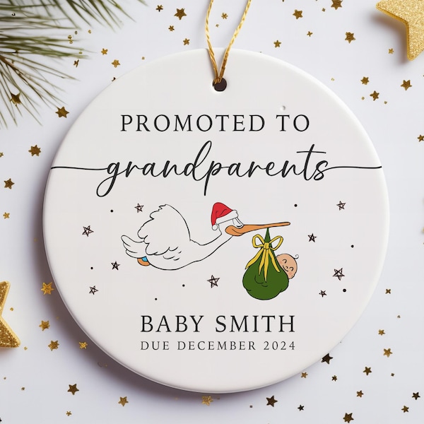 Decorazione personalizzata per annuncio di gravidanza, decorazione personalizzata per annuncio di nascita, decorazione natalizia per neonato, promozione a nonni