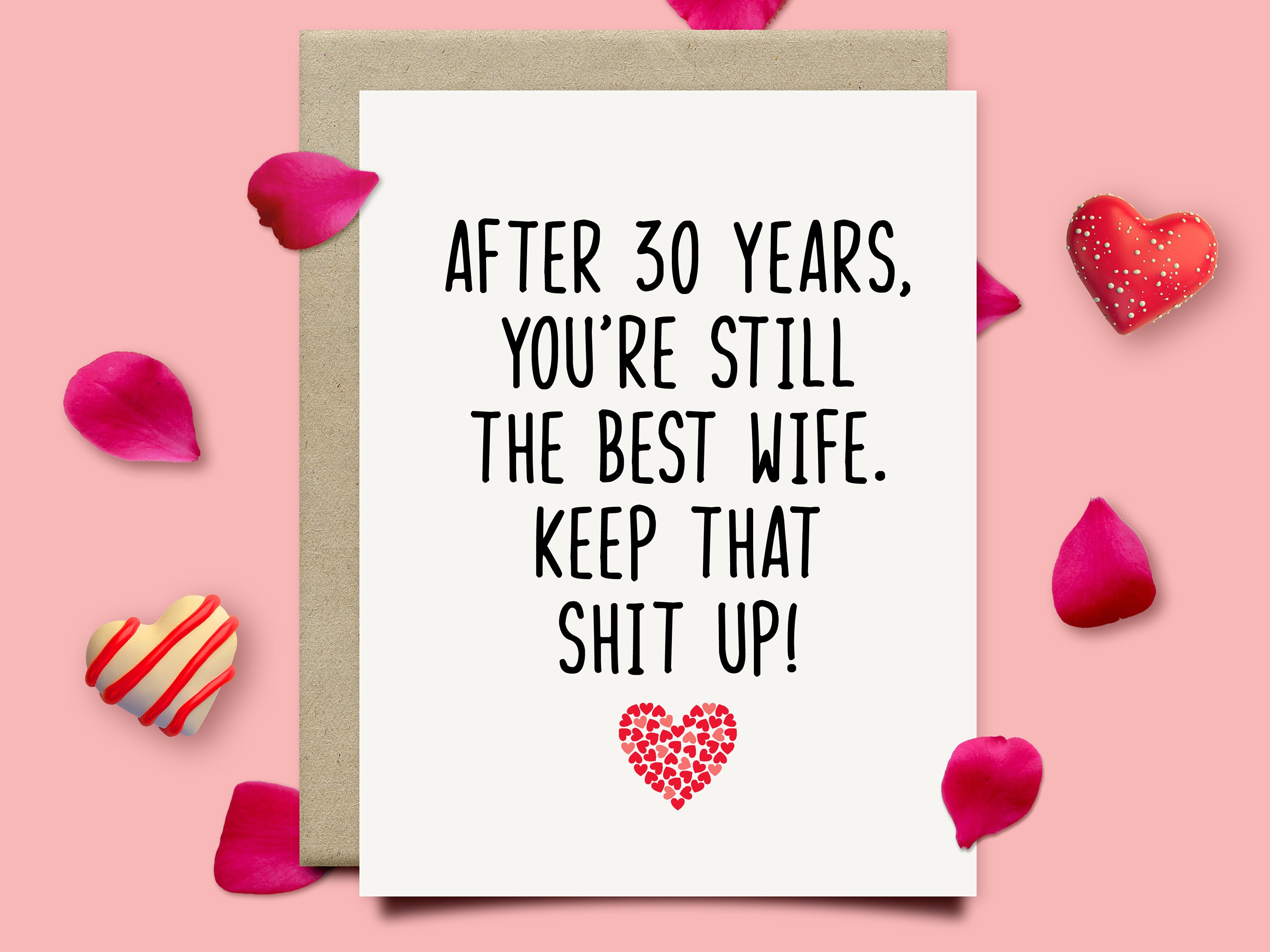 30th Anniversary Card For Wife Pearl Anniversary Gift For | Etsy