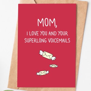 Rude Birthday Card For Mom, Funny Mothers Day Card, Mum Card, Mum Gift, Mothers Day Gift From Daughter, Mom Birthday Gift From Son