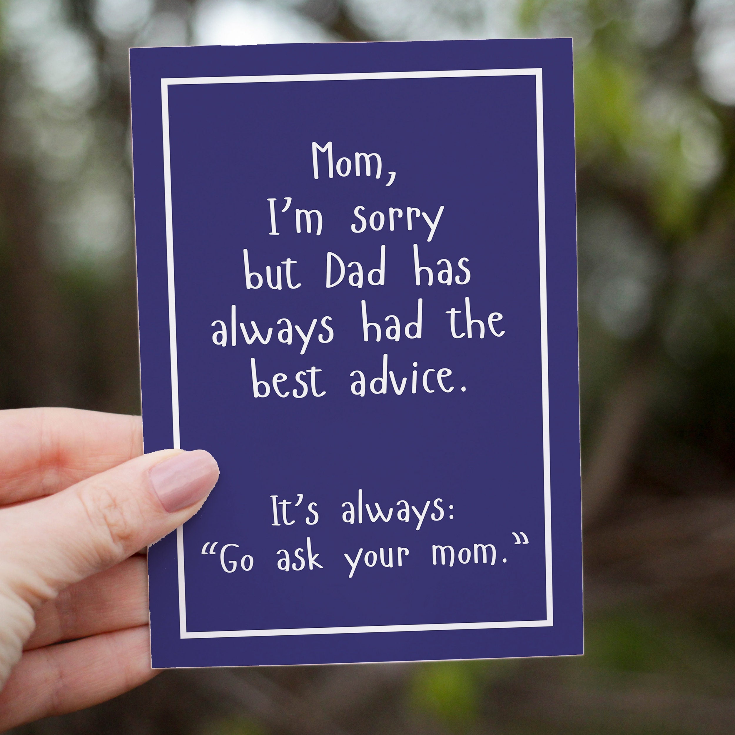 Funny Mothers Day Card From Daughter or Son, Mum Christmas Card ...