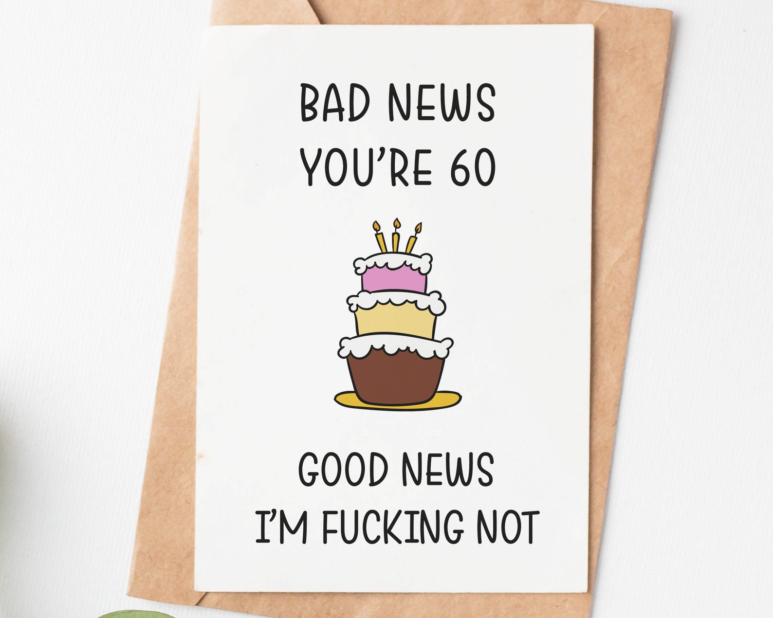 Funny 60th Birthday Card For Women Or Men Turning 60 Card Etsy
