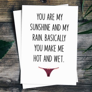 Naughty Anniversary Card For Husband, Valentines Gift for Him, One Year Anniversary Gifts For Boyfriend, First Anniversary Gifts For Men