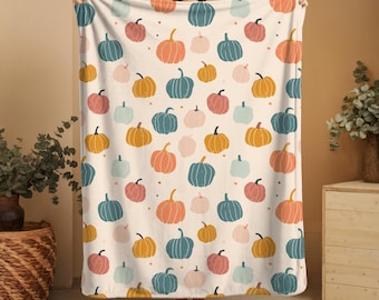 Fall Pumpkin Blanket, Autumn Blanket, Fall Home Decor, Halloween Decorations, Fall Blanket, Thanksgiving Gift, Kids Halloween Blanket