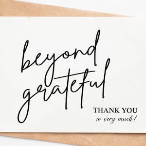 Beyond Grateful Greeting Cards Pack Of 50, Engagement, Wedding, Anniversary, Birthday, Bridal Shower, Baby Shower Thank You Cards