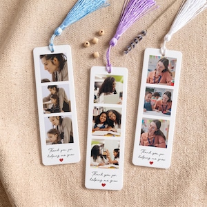 Custom Photo Teacher Bookmark, Personalized Back to School Gift, Tutor Picture Bookmark, Teacher Appreciation Gift, First Day of School Gift