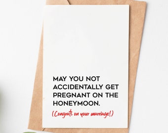 Funny Wedding Card For Friend, Sarcastic Engagement Card, Congratulations On Your Marriage Card, Bridal Shower Card, Bridal Shower Gift