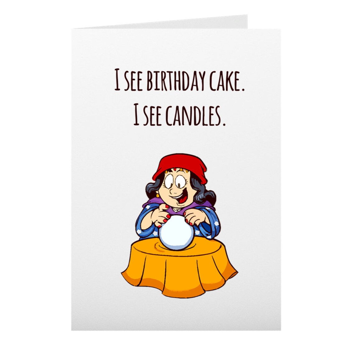 Fortune Teller Birthday Card Funny 21st Birthday Gift for Him Etsy