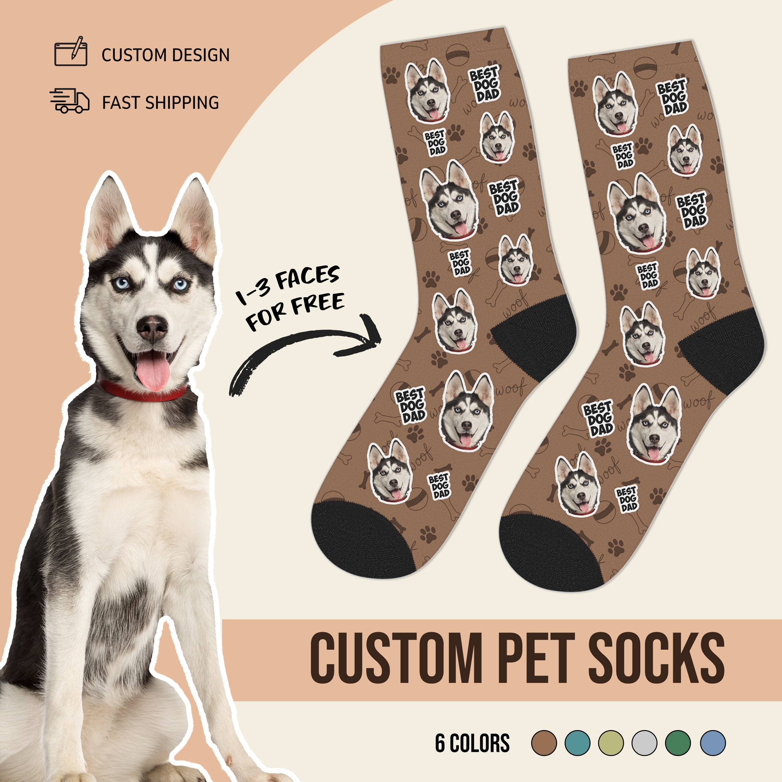 Calze Personalizzate Per Gli Amanti Dei Cani - Calze - Foto 2