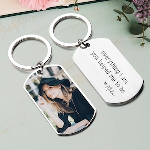 Custom Photo Keychain for Mom, Personalized Mothers Day Gift, Mama Keychain Gift, Mum Picture Keyring, Mom Birthday Gift, Christmas Gift