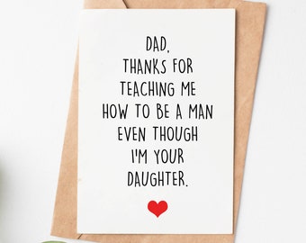 Funny Fathers Day Card, Fathers Day Gift From Daughter, Dad Birthday Card, Dad Birthday Gift, Father Daughter Card, Daddy Card