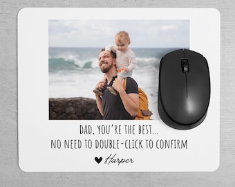 Bestes Papa Geschenk, Vatertagsgeschenk von Kindern, individuelles Foto Mousepad, personalisierte Mauspad, Papa Geburtstagsgeschenk von Tochter oder Sohn