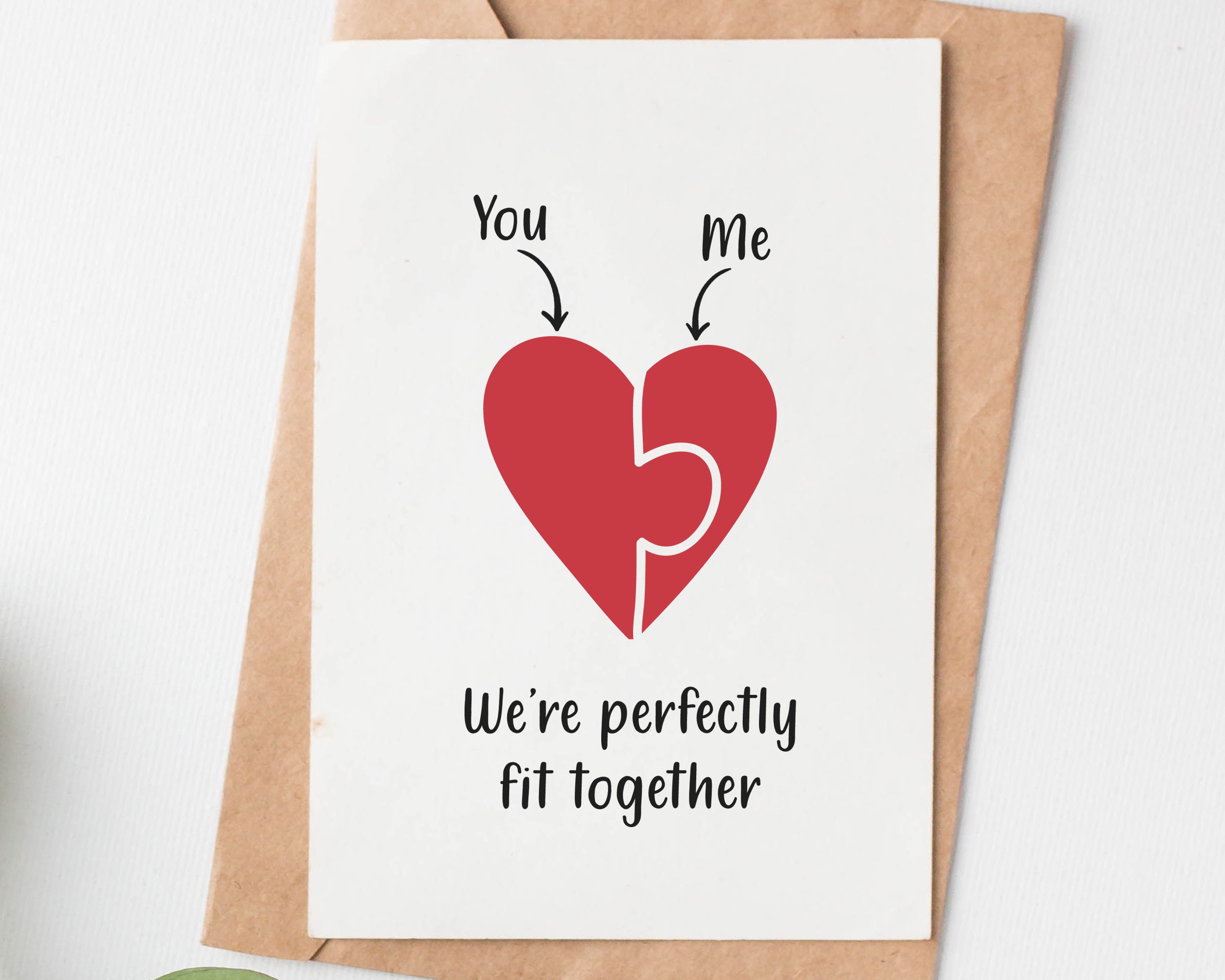Puzzle Valentinstag Karte für Mann Frau Freund Freundin Etsy