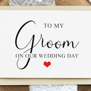 To My Groom On Our Wedding Day Card, Future Husband Card, Wedding Card For Groom, Groom Wedding Gift From Bride, Husband To Be Card