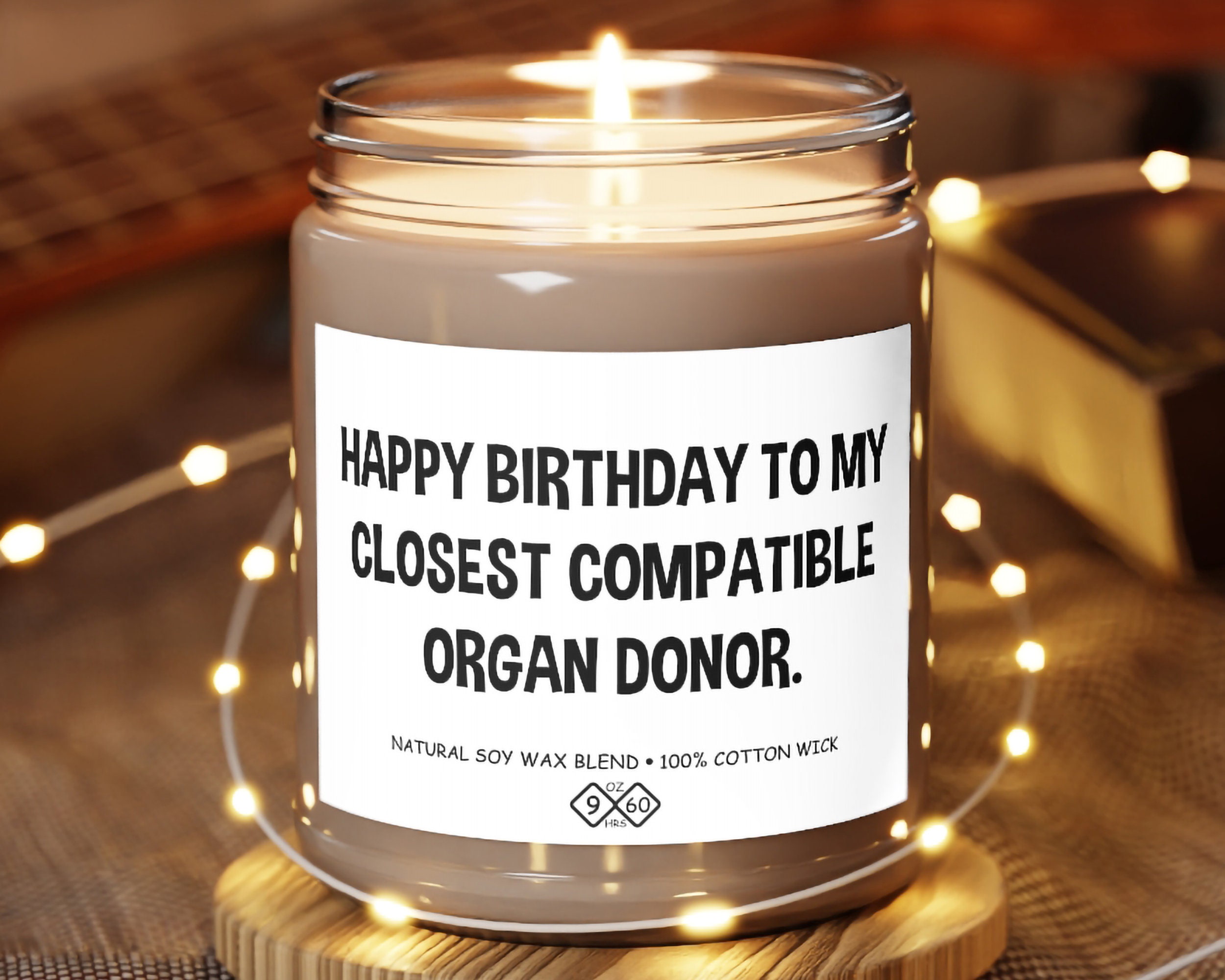 Happy Birthday Gift For Sister Or Brother, Funny 9Oz Scented Soy Candle, Gift, Brother Aunt Uncle