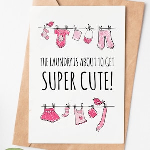 Cute New Baby Card, Pregnancy Congratulations Card, Baby Shower Card, Funny Baby Congrats Card, Baby Shower Gift, New Mom Greeting Card