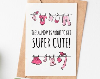 Cute New Baby Card, Pregnancy Congratulations Card, Baby Shower Card, Funny Baby Congrats Card, Baby Shower Gift, New Mom Greeting Card