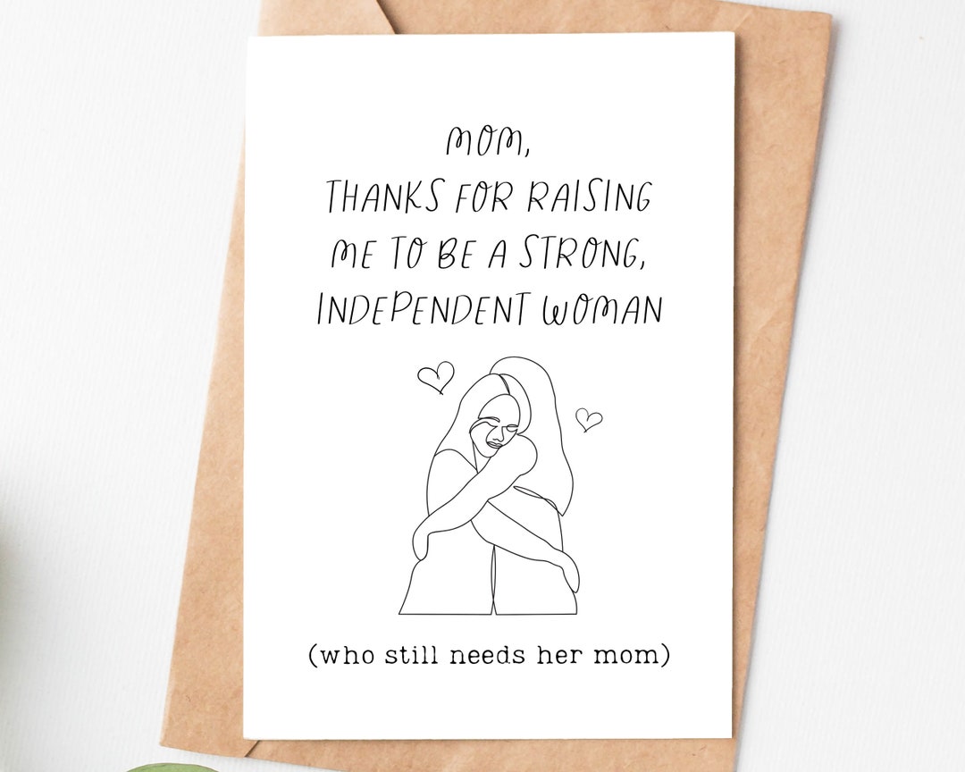Thank You Card for Mom, Mothers Day Card From Daughter, Mom Birthday ...