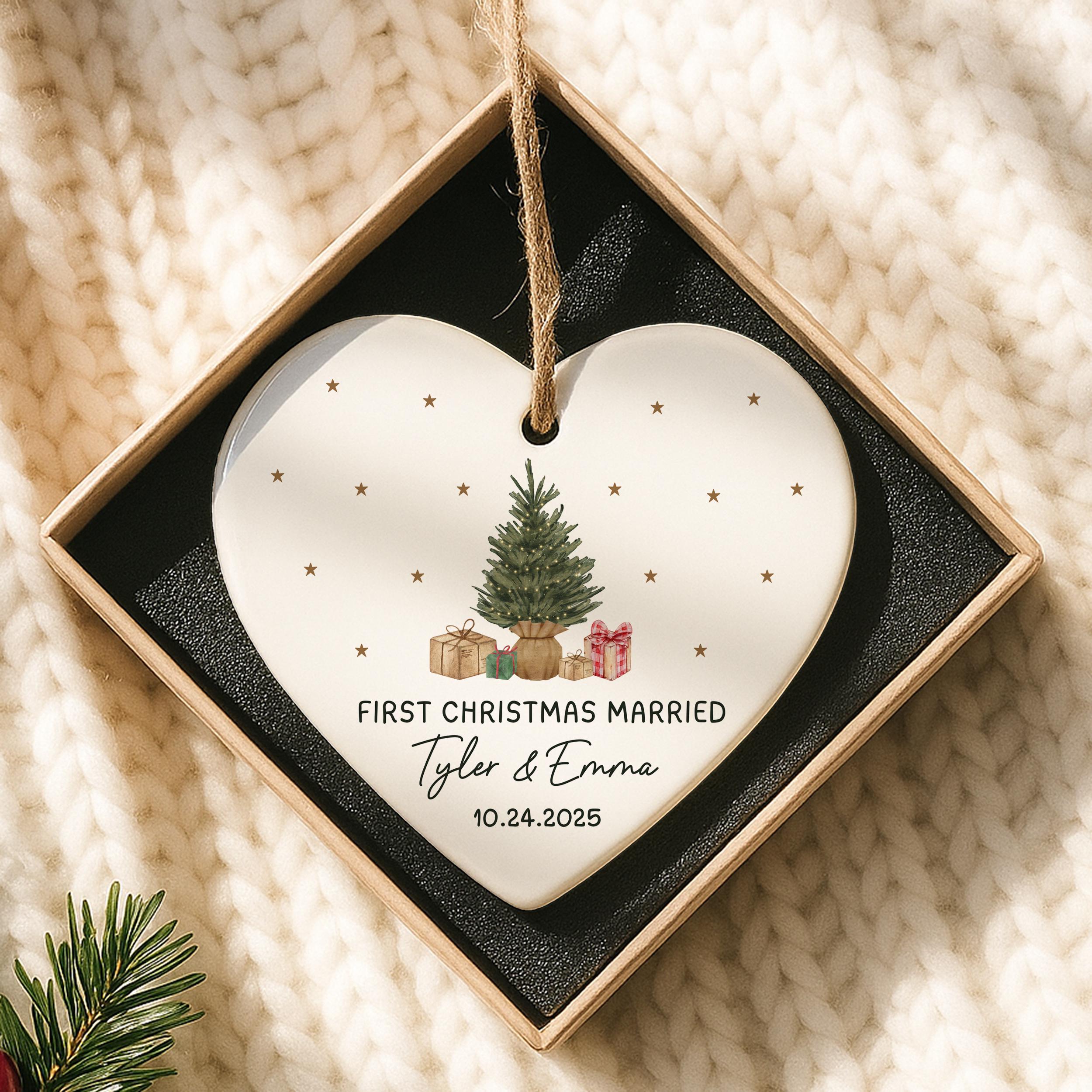 First Christmas Married Ornaments | Unique Decor For Newlyweds