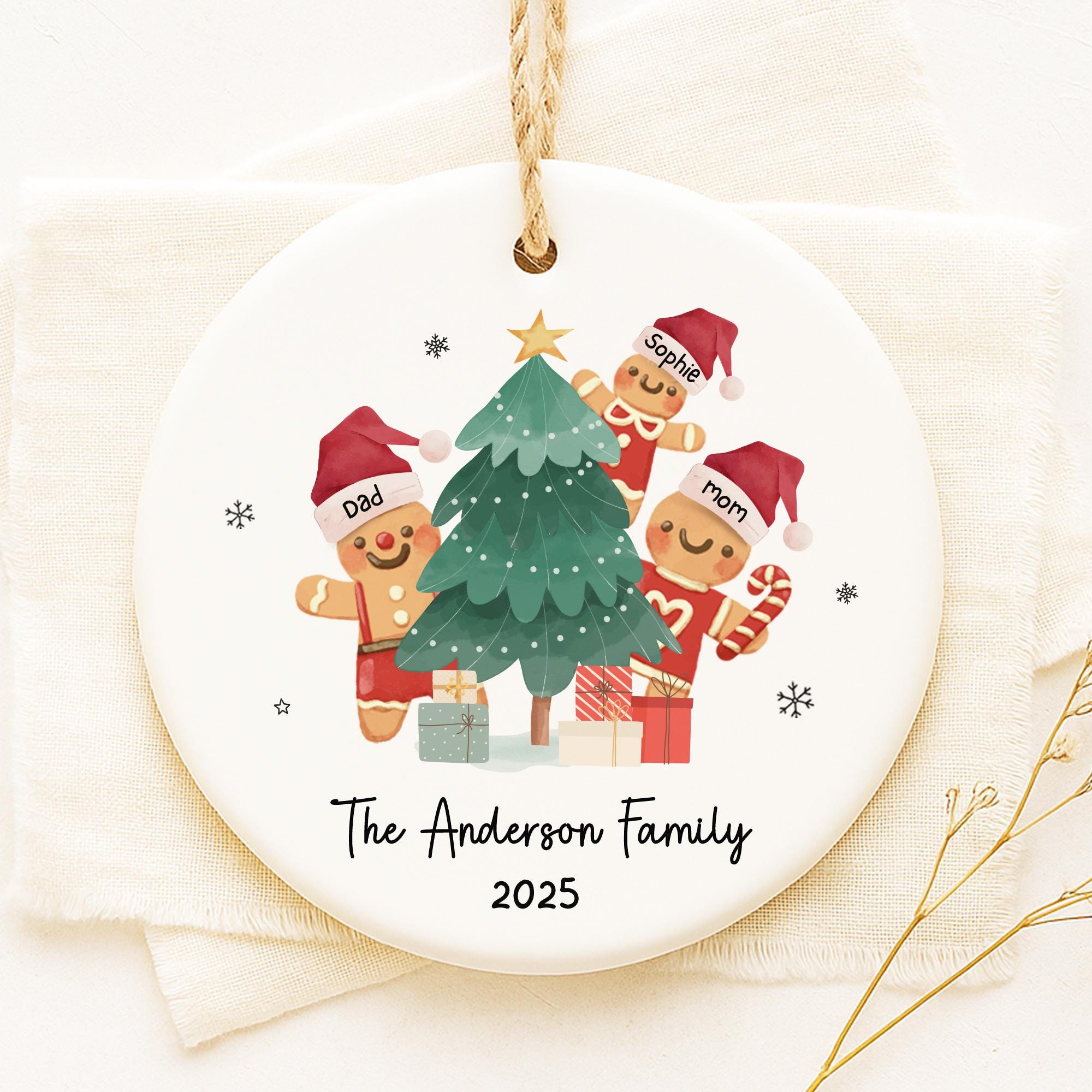 Family of 3 4 or 5 Christmas Ornament 2025, Baby’s First Christmas ...