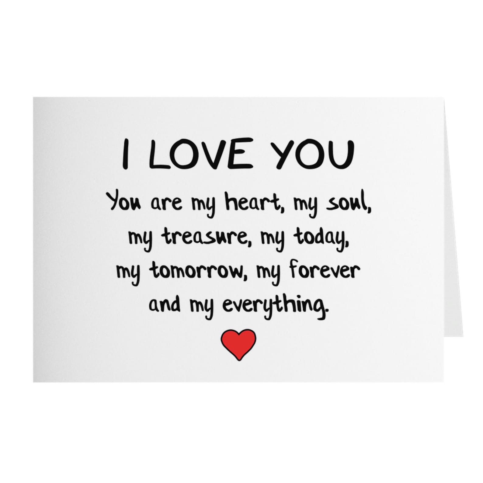 I Love You Romantic Card for Husband Wife, Anniversary Gifts for Men ...
