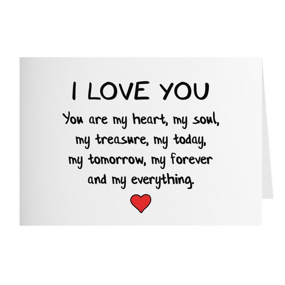 I Love You Today Card I Love You Today Card