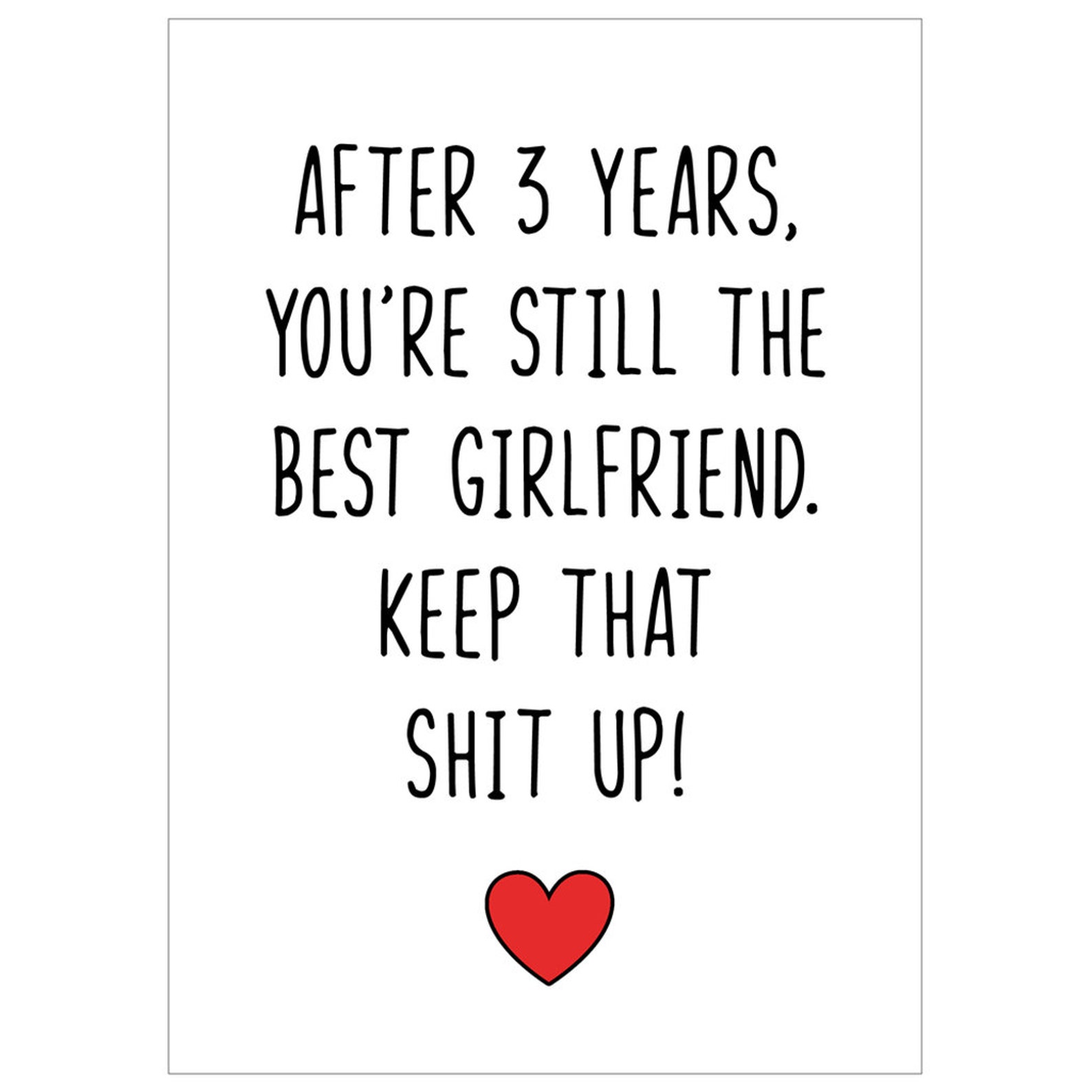 3rd Anniversary Card For Girlfriend 3 Year Anniversary Gift Etsy