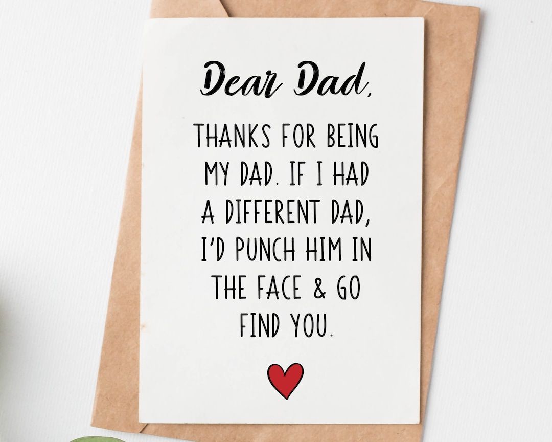 Funny Birthday Card for Dad, Dad Birthday Card, Best Dad Gift, Dad ...