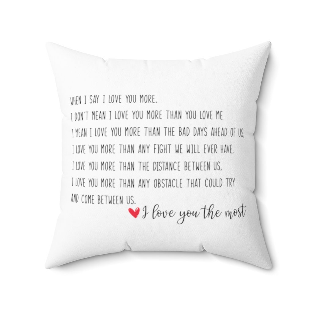 "I Love US" Throw Pillow Cover - 16x26 Inch Cotton Linen, Decorative Accent Pillow For Couch Or Bed