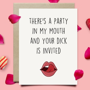 Naughty Valentines Day Card For Him, Sexy Birthday Card For Husband, Funny Anniversary Card For Boyfriend, Mens Valentines Gift