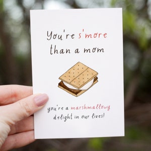 S’more Pun Mothers Day Card, Funny Mum Birthday Card From Daughter or ...