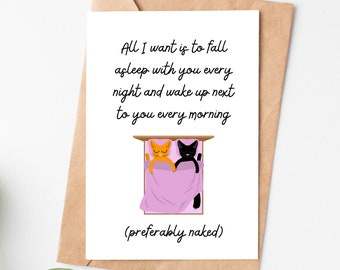Naughty Anniversary Card For Husband Or Boyfriend, Funny Valentines Day Card For Him Or Her, Valentines Day Gift For Men Or Women