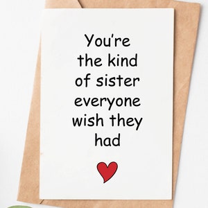 Sister Birthday Card, Funny Birthday Card For Sister, Sister Gift From Brother, College Graduation Card For Sister, Congratulations Card