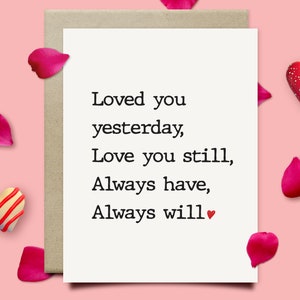 Romantic Valentines Day Card For Him, Love Card For Her, 1st Anniversary Card For Husband Boyfriend, Valentines Gift For Wife Girlfriend
