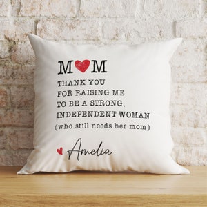 Personalized Pillow Case, Custom Pillow Cover, Mothers Day Gift for Mom, Mom Birthday Gift from Daughter, Mum Christmas Gift, Mama Gift